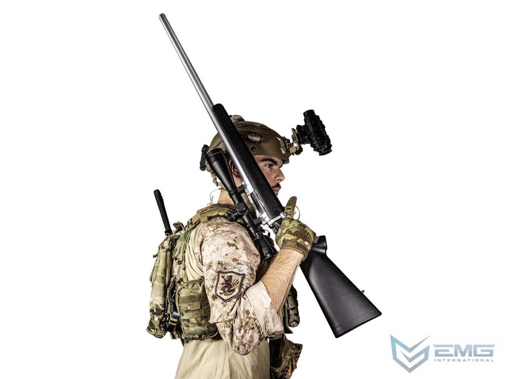 Francotirador de Cerrojo EMG Barrett Fieldcraft Precision con Zero Trigger para Airsoft (Color: Negro con cañón de acero inoxidable) - Imagen 7