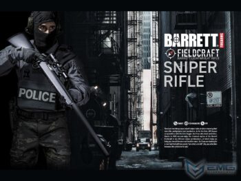 Francotirador de Cerrojo EMG Barrett Fieldcraft Precision con Zero Trigger para Airsoft (Color: Negro con cañón de acero inoxidable) - Imagen 8