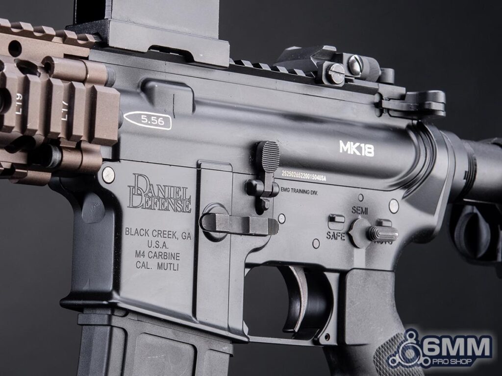 MK18 Daniel Defense GBB de Golden Eagle para Airsoft / Gas con Retroceso (Color: Negro/Tan) - Imagen 5