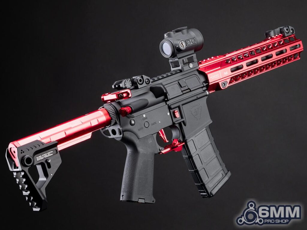 M4 “Sentinel” de 6mmProShop y E&C con Licencia Strike Industries para Airsoft (Rojo / GRIDLOK LITE de 10") - Imagen 2