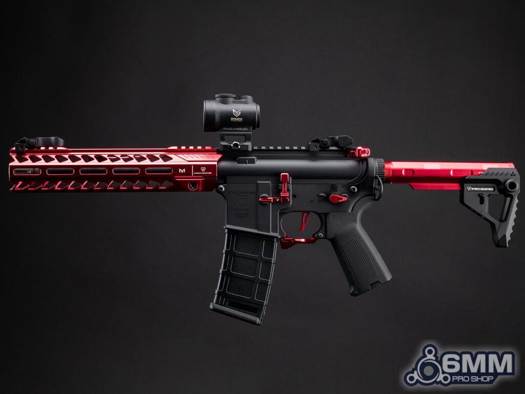 M4 “Sentinel” de 6mmProShop y E&C con Licencia Strike Industries para Airsoft (Rojo / GRIDLOK LITE de 10") - Imagen 3