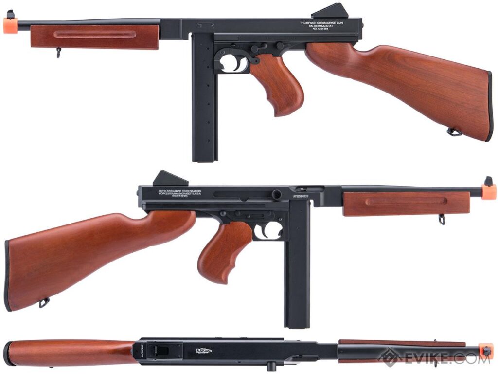 Thompson M1A1 con Madera Real y Licencia Auto Ordnance para Airsoft / AEG / Cybergun - Imagen 3