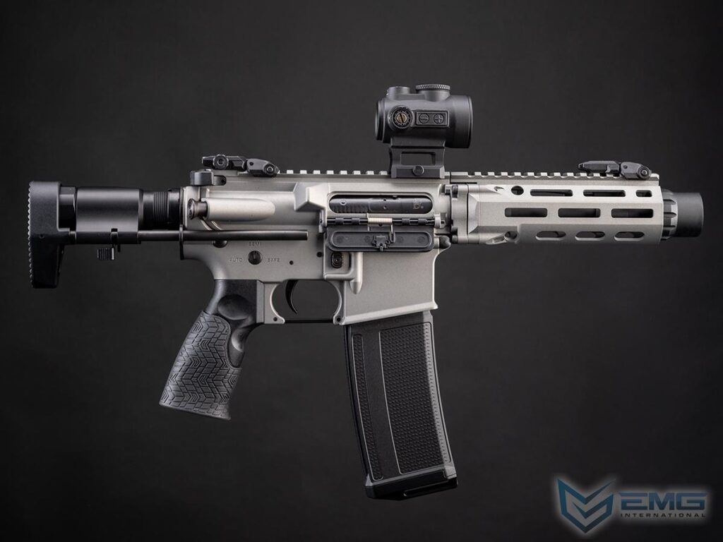 DDM4 PDW EMG Daniel Defense Rifle AEG con Gearbox CYMA Platinum para Airsoft (Color: Cobalto) - Imagen 4