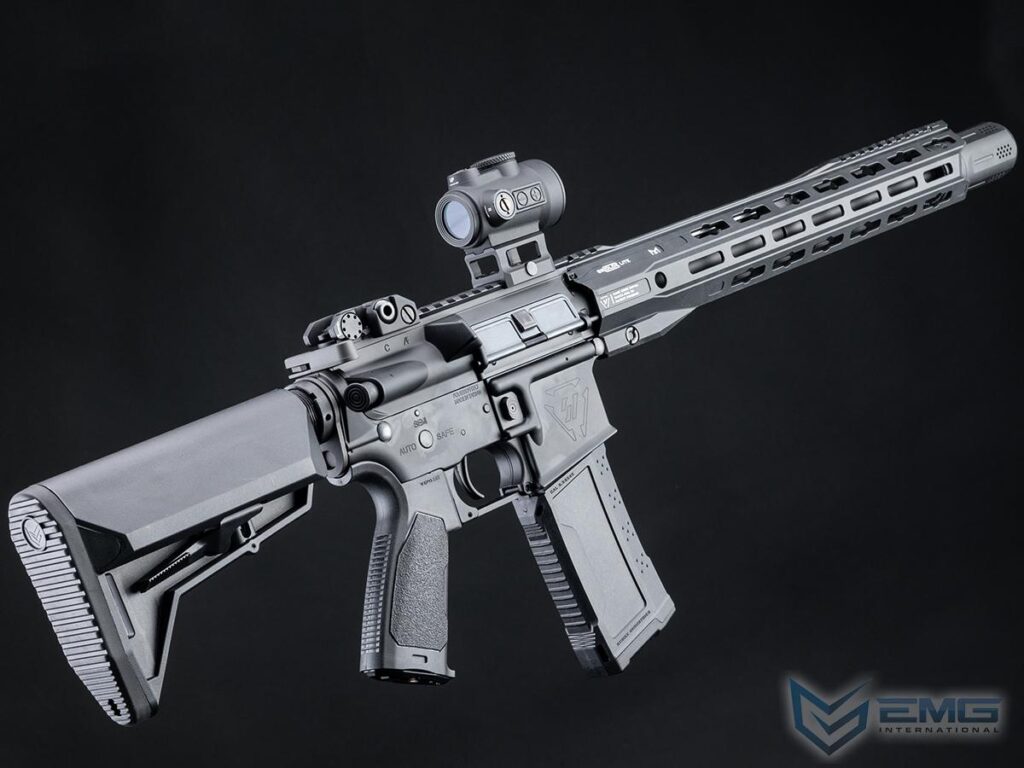 AR-15 EMG Strike Industries con Guardamanos GRIDLOK para Airsoft (Modelo: Sentinel / Color: Negro / Riel de 15") - Imagen 2