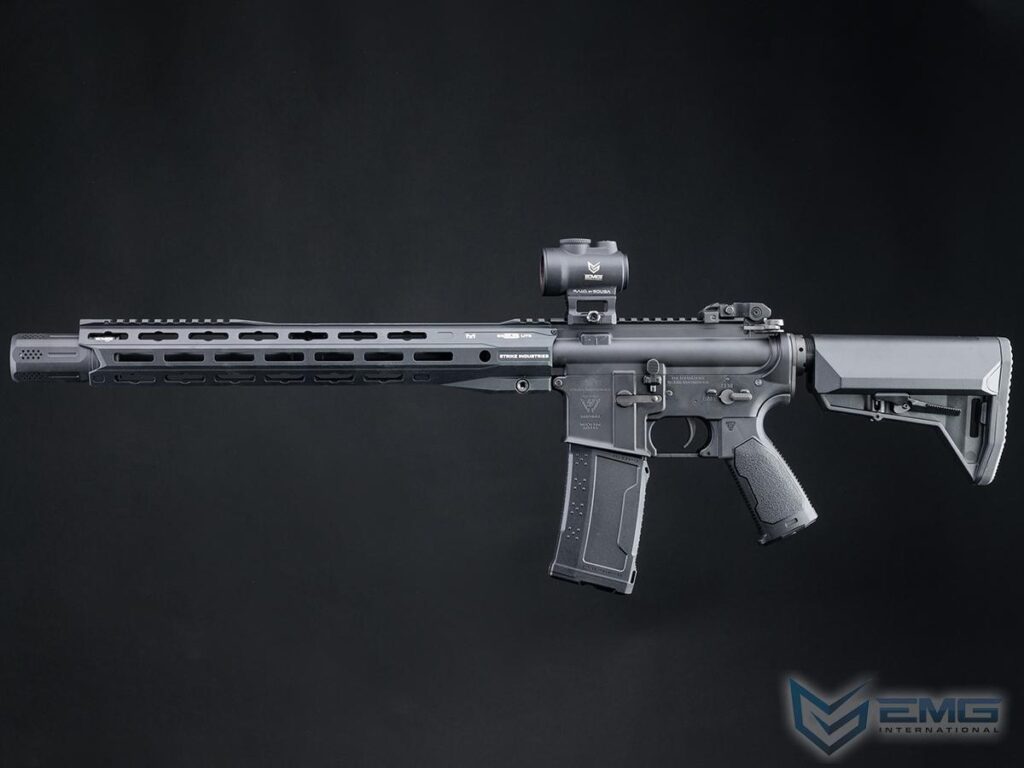 AR-15 EMG Strike Industries con Guardamanos GRIDLOK para Airsoft (Modelo: Sentinel / Color: Negro / Riel de 15") - Imagen 3