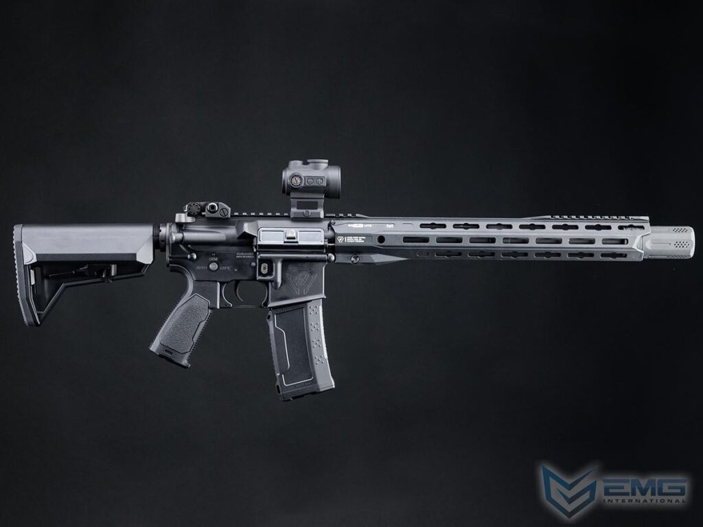 AR-15 EMG Strike Industries con Guardamanos GRIDLOK para Airsoft (Modelo: Sentinel / Color: Negro / Riel de 15") - Imagen 4