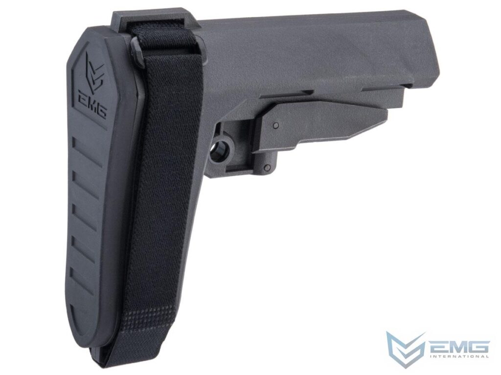 Culata Retráctil EMG "Beta" Estilo Abrazadera para M4 de Airsoft (Color: Gris Oscuro) - Imagen 2