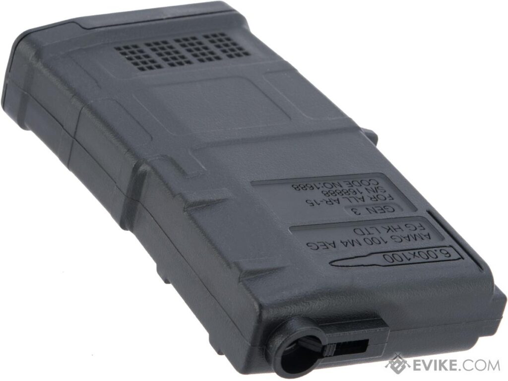 5x Cargadores Midcap AMAG Tipo DMR para M4 de Airsoft / ARES / AEG (Color: Negro) - Imagen 3