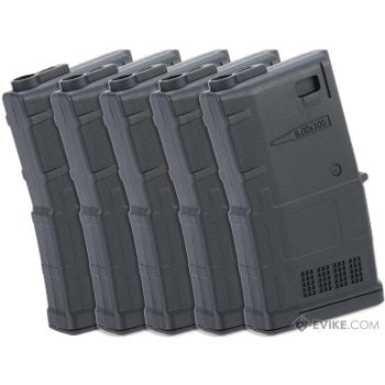 5x Cargadores Midcap AMAG Tipo DMR para M4 de Airsoft / ARES / AEG - Negro