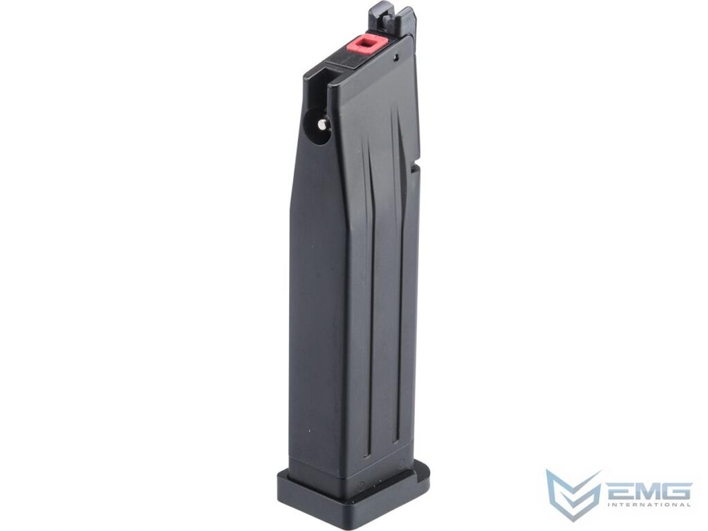 Cargador de Gas para 2011 / Hi-Capa TTI de Airsoft / EMG (Color: Negro / Green Gas) - Imagen 2