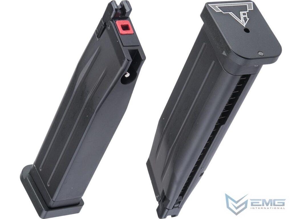 Cargador de Gas para 2011 / Hi-Capa TTI de Airsoft / EMG (Color: Negro / Green Gas) - Imagen 3