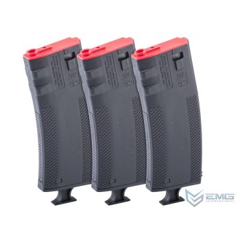 3x Cargadores Midcap de 250 BBs EMG / Troy Industries con T-Grip para Réplicas M4 de Airsoft
