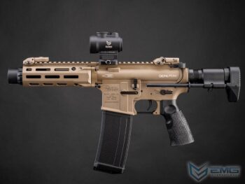 Réplica DDM4 PDW EMG Daniel Defense con Gearbox CYMA Platinum (Flat Dark Earth 350 FPS) - Imagen 3