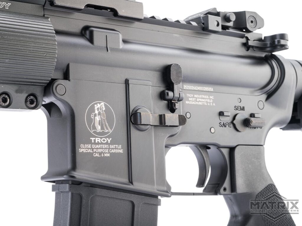 Réplica M4 Matrix / Troy Industries / Golden Eagle de Gas con Retroceso para Airsoft (Modelo: BattleRail de 9") - Imagen 4