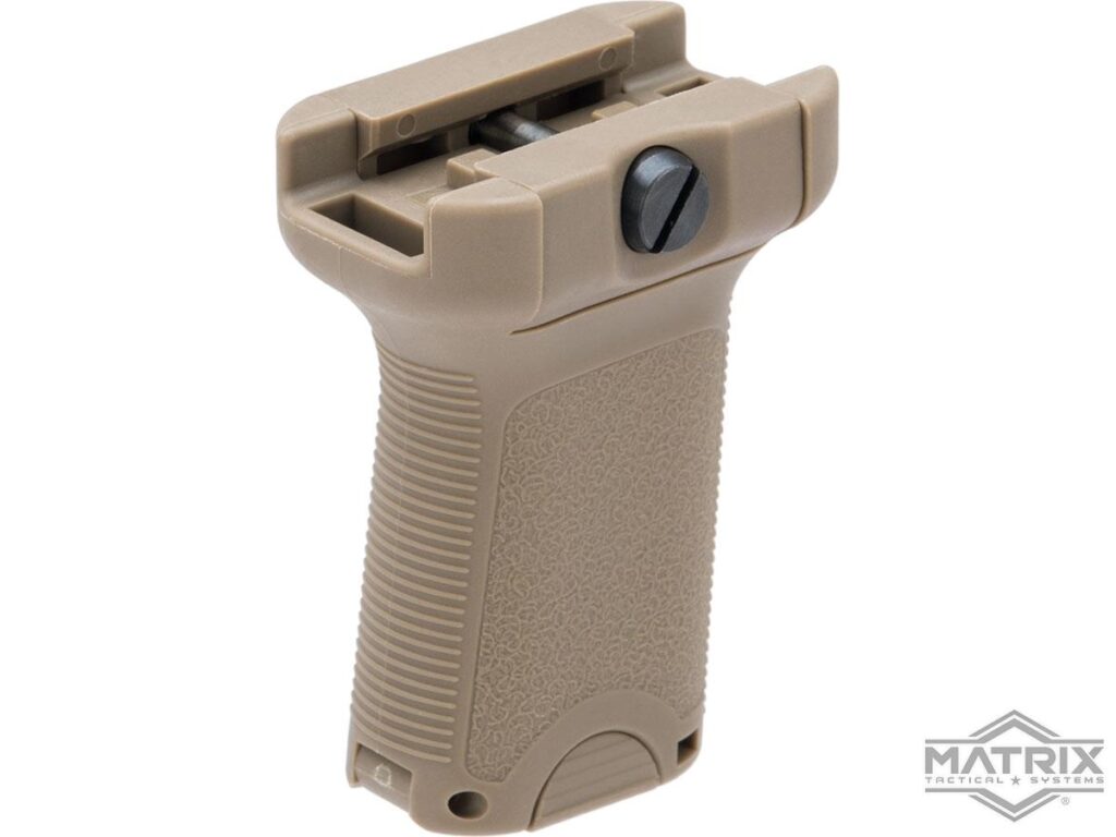 Grip Vertical Ergonómico de Polímero para Rieles de 20 mm Matrix (Color: Khaki) - Imagen 2