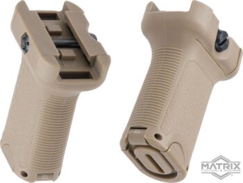 Grip Vertical Ergonómico de Polímero para Rieles de 20 mm Matrix (Color: Khaki) - Imagen 3