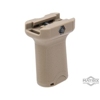 Grip Vertical Ergonómico de Polímero para Rieles de 20 mm Matrix - Khaki