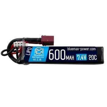 Batería LiPo BlueMAX 7.4 V 600 mAh 20 C tipo Stick PDW