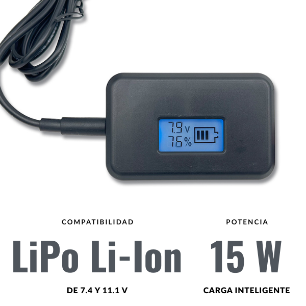Cargador Compacto 15W Cargador Inteligente Compacto BlueMAX BM3 de 15 W para baterías LiPo / LiIon - Imagen 1
