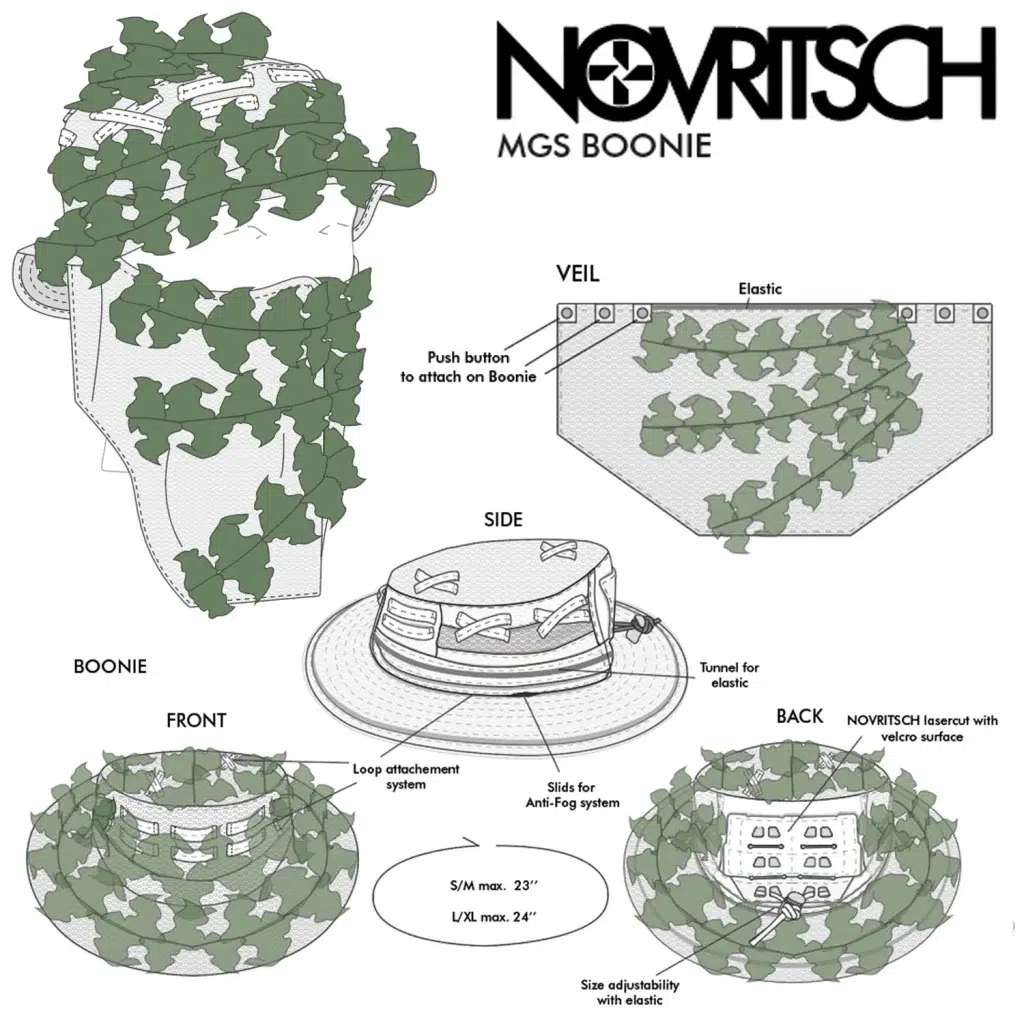 Boonie para Traje Ghillie 3D Modular de Novritsch (Talla: L/XL Color: Everglade) - Imagen 15