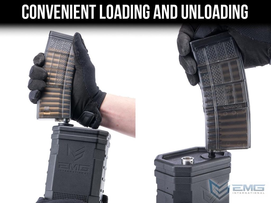 Cargador de BBs Eléctrico "Autobot" de EMG para 1400 BBs (Color: Negro) - Imagen 4