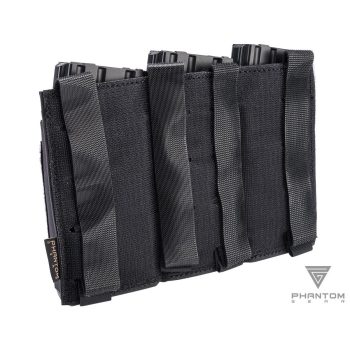 Pouch Triple Abierto “Morale v2” de Phantom Gear® para Cargadores de M4 - Negro - Vista 2