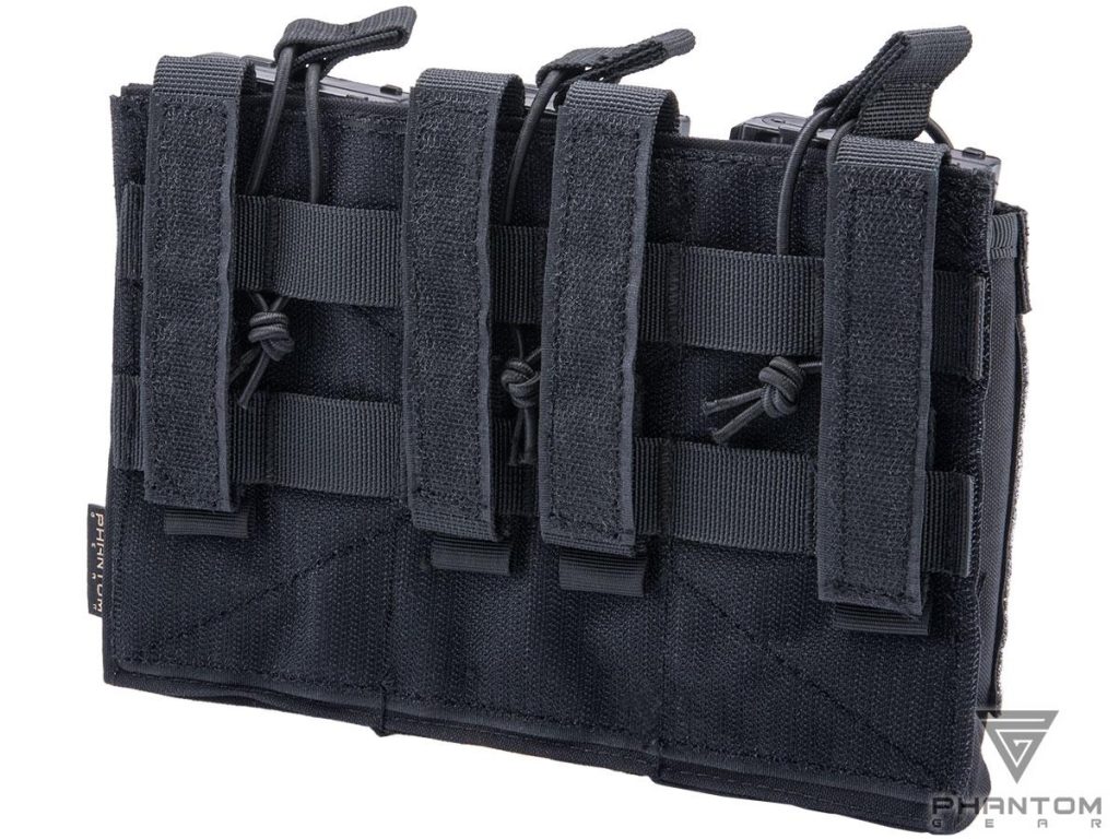 Pouch Triple Abierto “Morale” de Phantom Gear® para Cargadores de M4 (Color: Negro) - Imagen 2