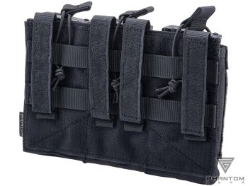 Pouch Triple Abierto “Morale” de Phantom Gear® para Cargadores de M4 (Color: Negro) - Imagen 2