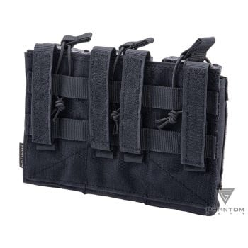 Pouch Triple Abierto “Morale” de Phantom Gear® para Cargadores de M4 - Negro - Vista 2