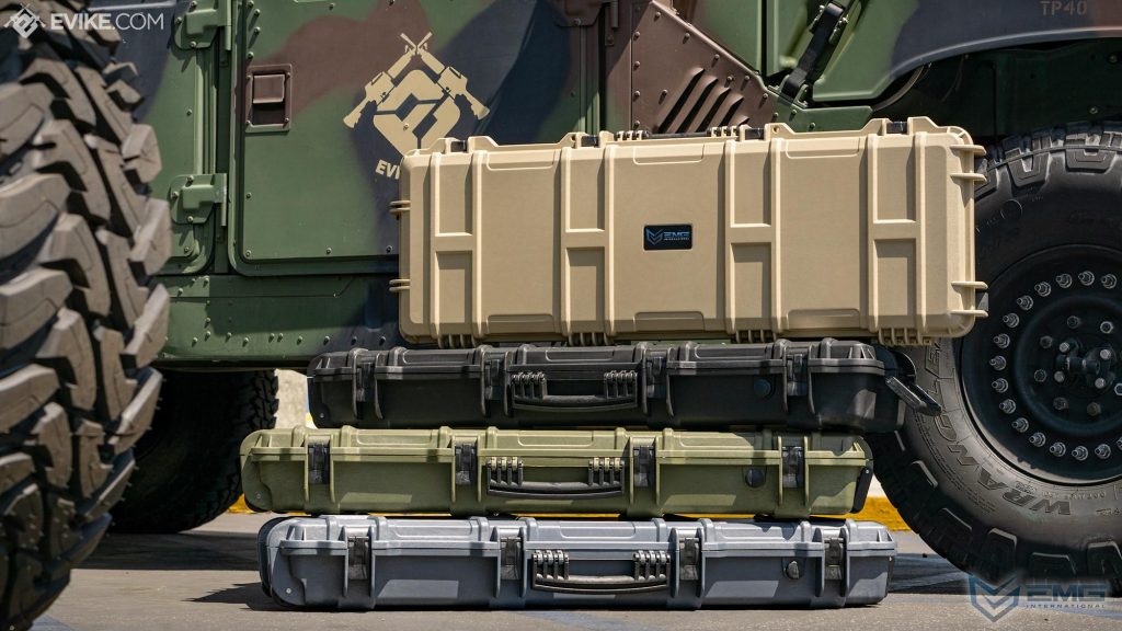 Estuche Duro de 109 cm para Airsoft y Armas, con Llantas y Espuma Anti Impactos EMG Transporter (Color: Tan) - Imagen 8