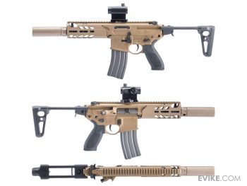 Réplica Evike Custom MCX VIRTUS con Supresor Falso ‘Guardian’ y Cañón Corto SIG SAUER ProForce para Airsoft - Imagen 3