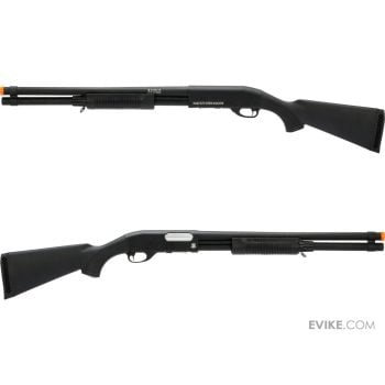 Escopeta M870 S&T Full Metal para Airsoft - Negro / Culata de polímero - Vista 3