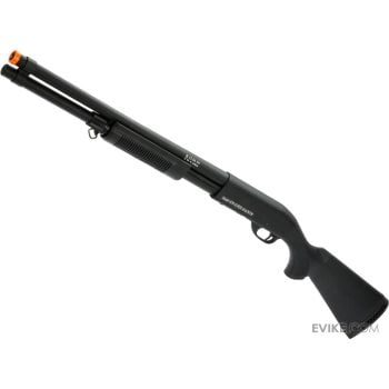 Escopeta M870 S&T Full Metal para Airsoft - Negro / Culata de polímero