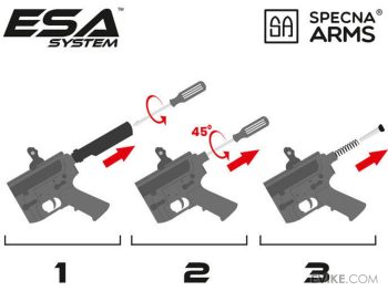 Réplica AEG M4 EDGE RIS con MOSFET GATE X-ASR Specna Arms (Negro y Tan) - Imagen 5