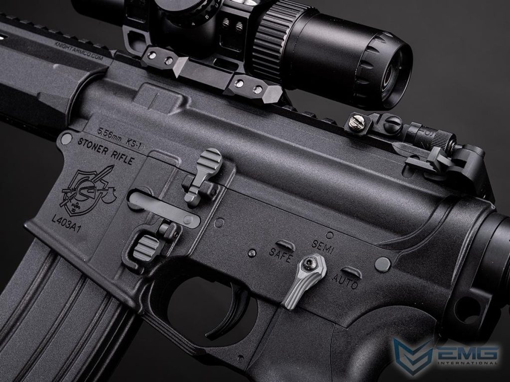 Réplica KS-1 Sportline EMG con Batería y Cargador para Airsoft / AEG (Color: Negro) - Imagen 7