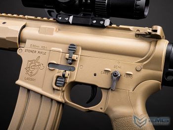 Réplica KS-1 Sportline EMG con Batería y Cargador para Airsoft / AEG (Color: Tan) - Imagen 5