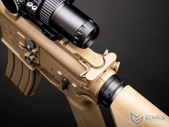 Réplica KS-1 Sportline EMG con Batería y Cargador para Airsoft / AEG (Color: Tan) - Imagen 6