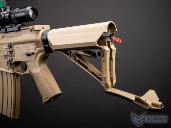 Réplica KS-1 Sportline EMG con Batería y Cargador para Airsoft / AEG (Color: Tan) - Imagen 7
