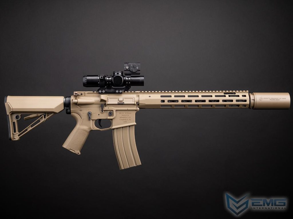 Réplica KS-1 Sportline EMG con Batería y Cargador para Airsoft / AEG (Color: Tan) - Imagen 2