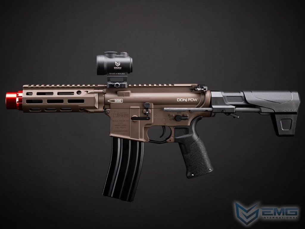 PDW DDM4 Daniel Defense de EMG con Riel M-LOK, AEG con Gatillo Electrónico S3 de ICS (Color: Flat Dark Earth) - Imagen 3