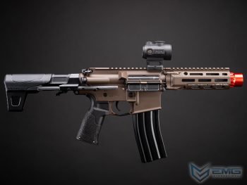 PDW DDM4 Daniel Defense de EMG con Riel M-LOK, AEG con Gatillo Electrónico S3 de ICS (Color: Flat Dark Earth) - Imagen 4