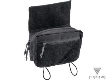 Pouch de Canguro con Velcro Phantom Gear® para Portaplacas (Color: Negro)
