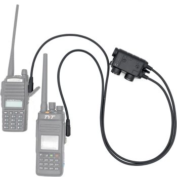 PTT Dual M56 para Conectar 2 Radios a Auriculares Earmor™ M32 / M32 PLUS (Conector: Kenwood/Baofeng) - Imagen 2