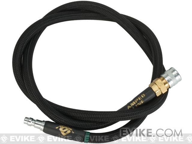 ampline-36-black-dqd Manguera Trenzada Estándar de 36" Amped Airsoft para Sistemas HPA con Conectores de Desconexión Rápida - Imagen 1