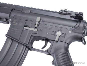 Réplica AEG Colt M4 Sport con Guardamanos M-LOK CNC y Hop-Up Rotativo Arcturus para Airsoft (Color: Negro) - Imagen 6