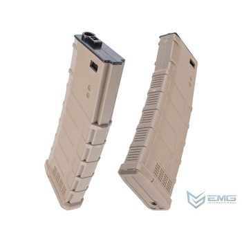 Cargador MidCap EMG de 220 BBs para Réplicas M4 de Airsoft AEG - Tan - Vista 3
