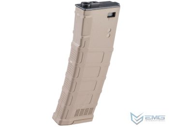 Cargador MidCap EMG de 220 BBs para Réplicas M4 de Airsoft AEG (Color: Tan)