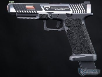 Pistola EMG Custom TTI JW2 Combat Master Slide con Retroceso + Corredera Plateada para Airsoft (Tipo: Gas, Color: Negro) - Imagen 3