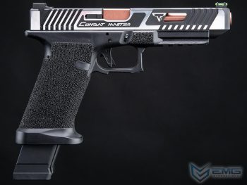 Pistola EMG Custom TTI JW2 Combat Master Slide con Retroceso + Corredera Plateada para Airsoft (Tipo: Gas, Color: Negro) - Imagen 4