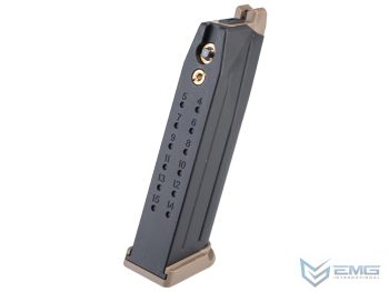 Cargador de 20 BBs para FN® 509 EMG de Airsoft (Tipo: Gas, Color: Tan) - Imagen 2